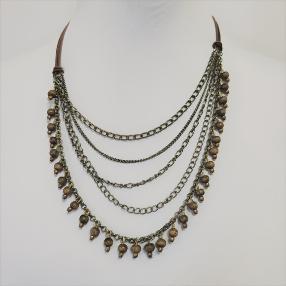 Beads and chains fashion necklace - Picture 1 of 4